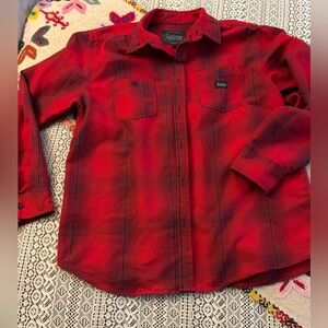 Sullen Men's Red flannel Button Down Shirt